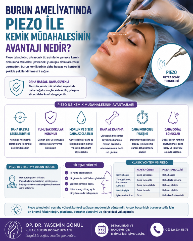 Burun Ameliyatında Piezo ile Kemik Müdahalesinin Avantajı Nedir?